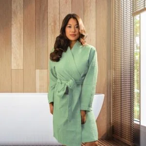 Kayori Geisha - Badjas - Wafel - Mintgroen